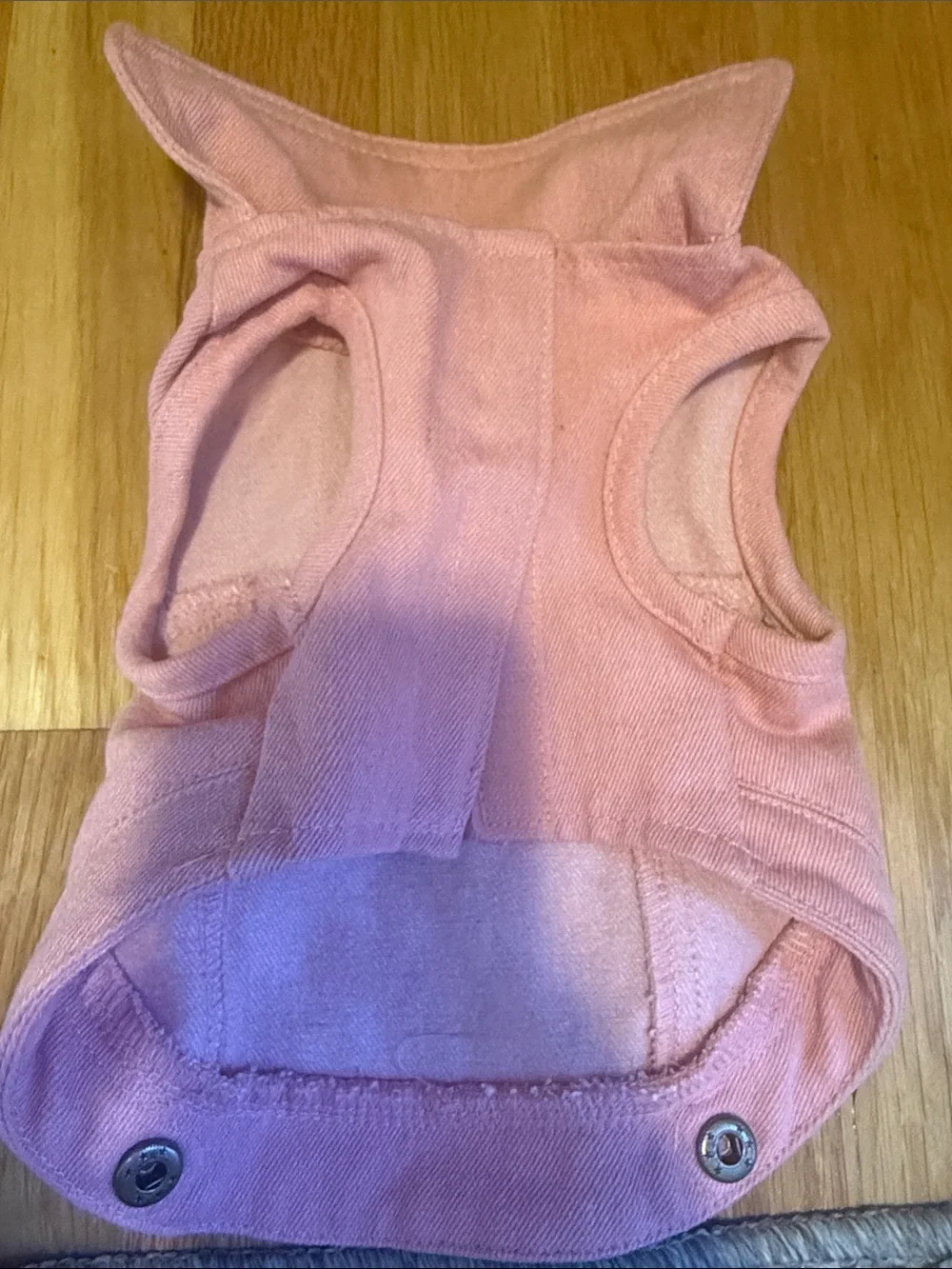 Pink Dog Denim Vest Jacket - Stylish Canine Outerwear